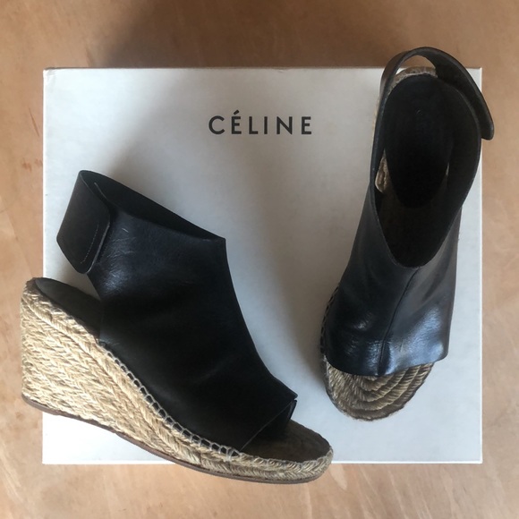 CÉLINE Wedge Espadrille Sandals Size 36 - Picture 13 of 13